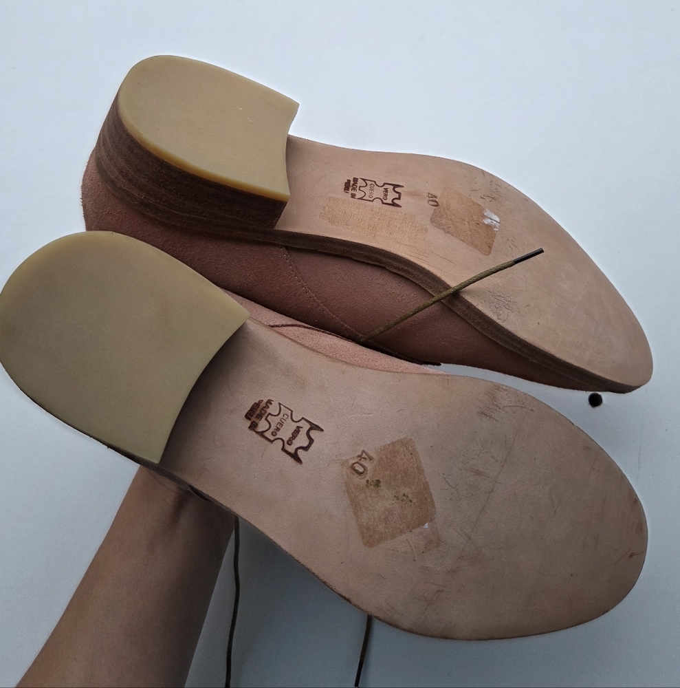 Huma Blanco Manuela Lace-Up Booties Blush Rose Suede Size 10 - Picture 7 of 10